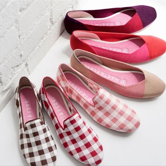 Rothy's Marta Ferri Pink Flats and Loafers with Elegant Silhouette - Picture 2 of 11